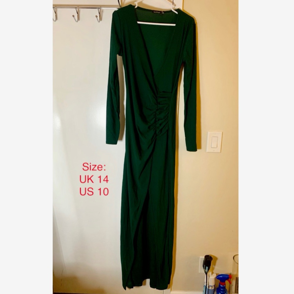 Long sleeve stretchy maxi dress